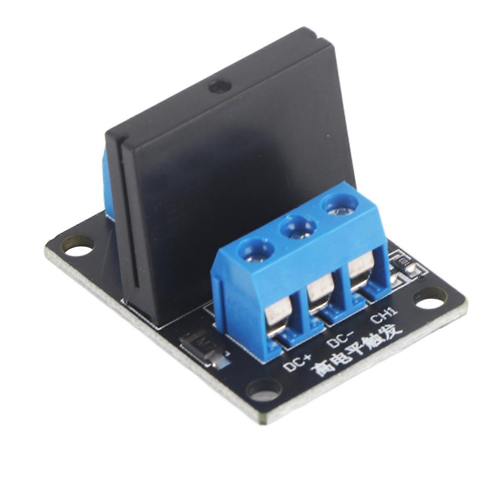 1-Channel, 5/12V DC, 250V AC, 2A High-Level Trigger Solid State Relay Module with Fuse (12V)