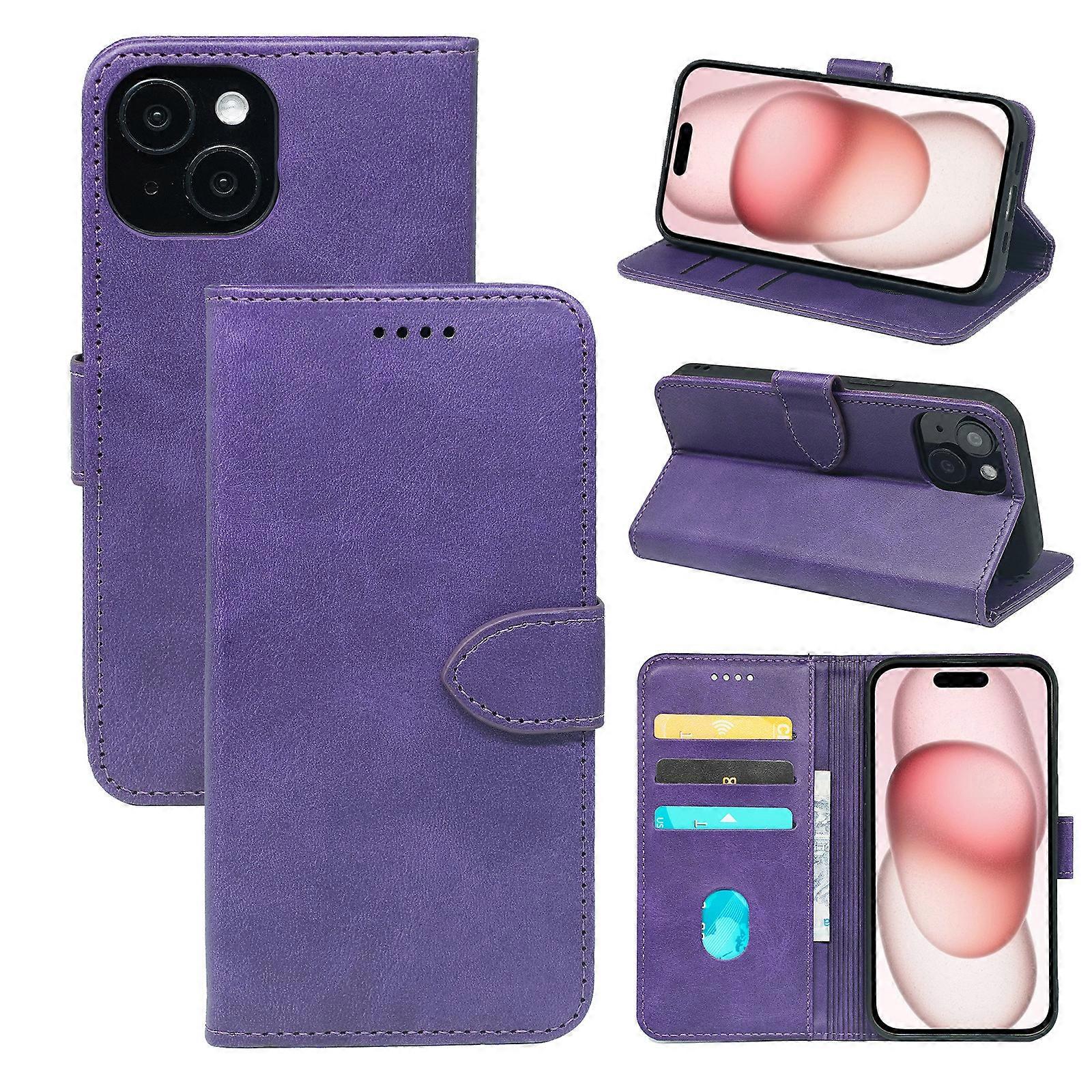 Magnetic buckle mobile phone leather case for Umidigi G6 5G calfskin front buckle with bracket wallet case A9