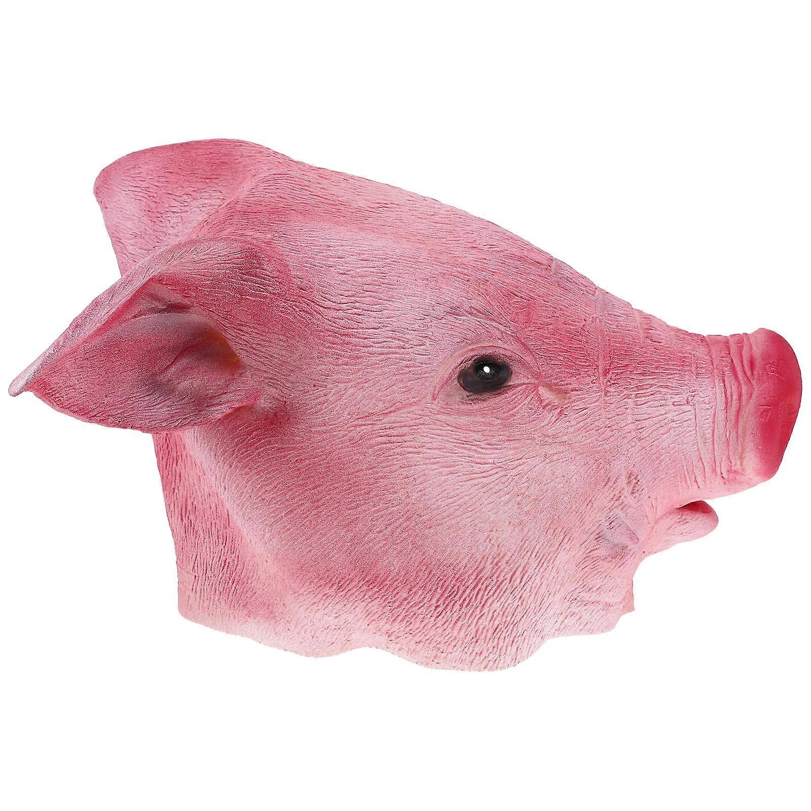 Pig Head Shape Mask for Masquerade Parties and Performance Events in Pink Color with Costume Props 1Pack