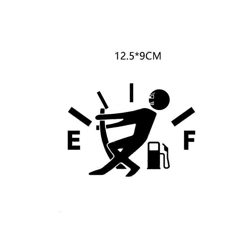 Car Decorative Sticker Tank Shape Reflective Waterproof Sticky 2Pack