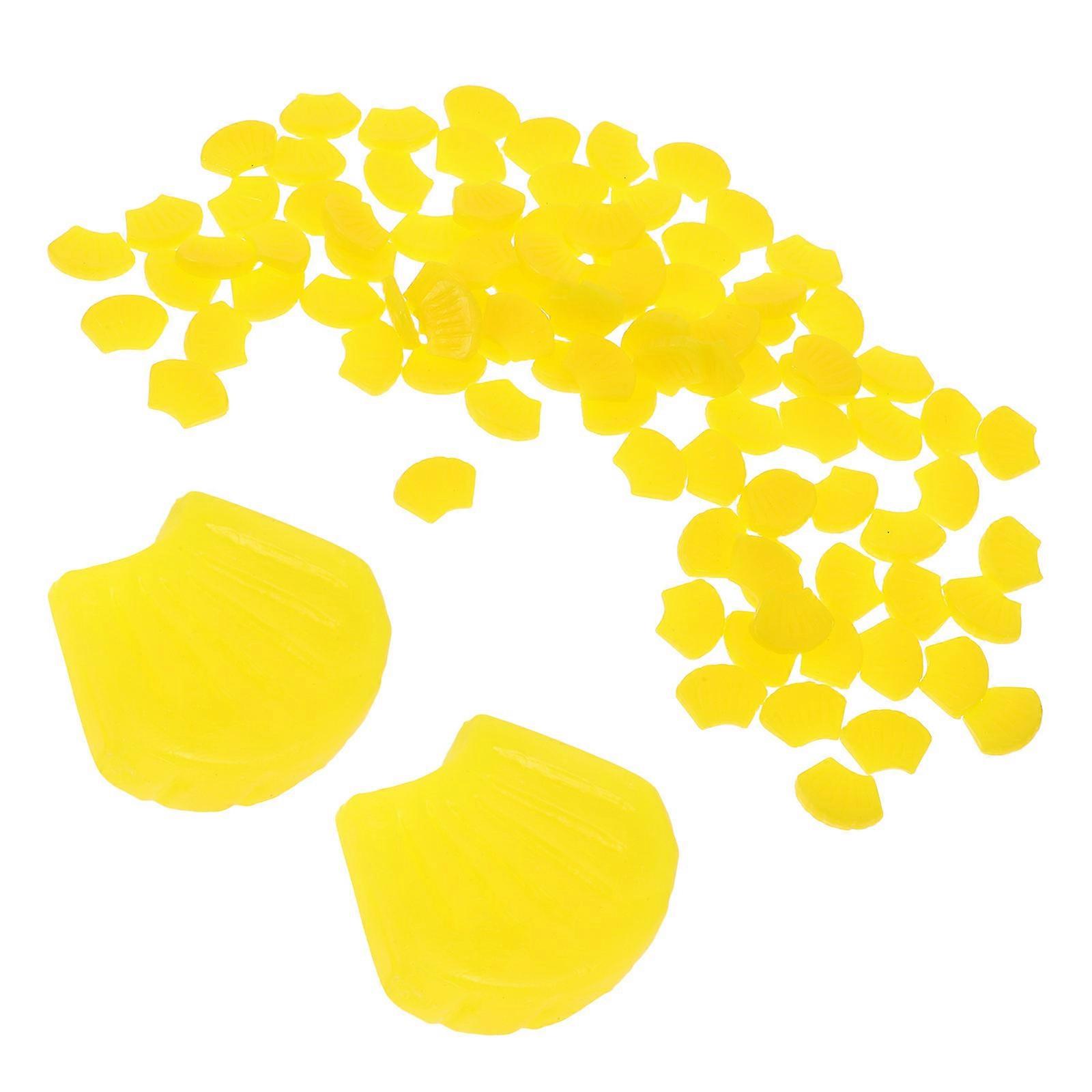 Realistic Fruit Props Mini Pineapple Slices for Model Crafting Yellow Pvc for Hand-Eye Coordination Training 100Pcs