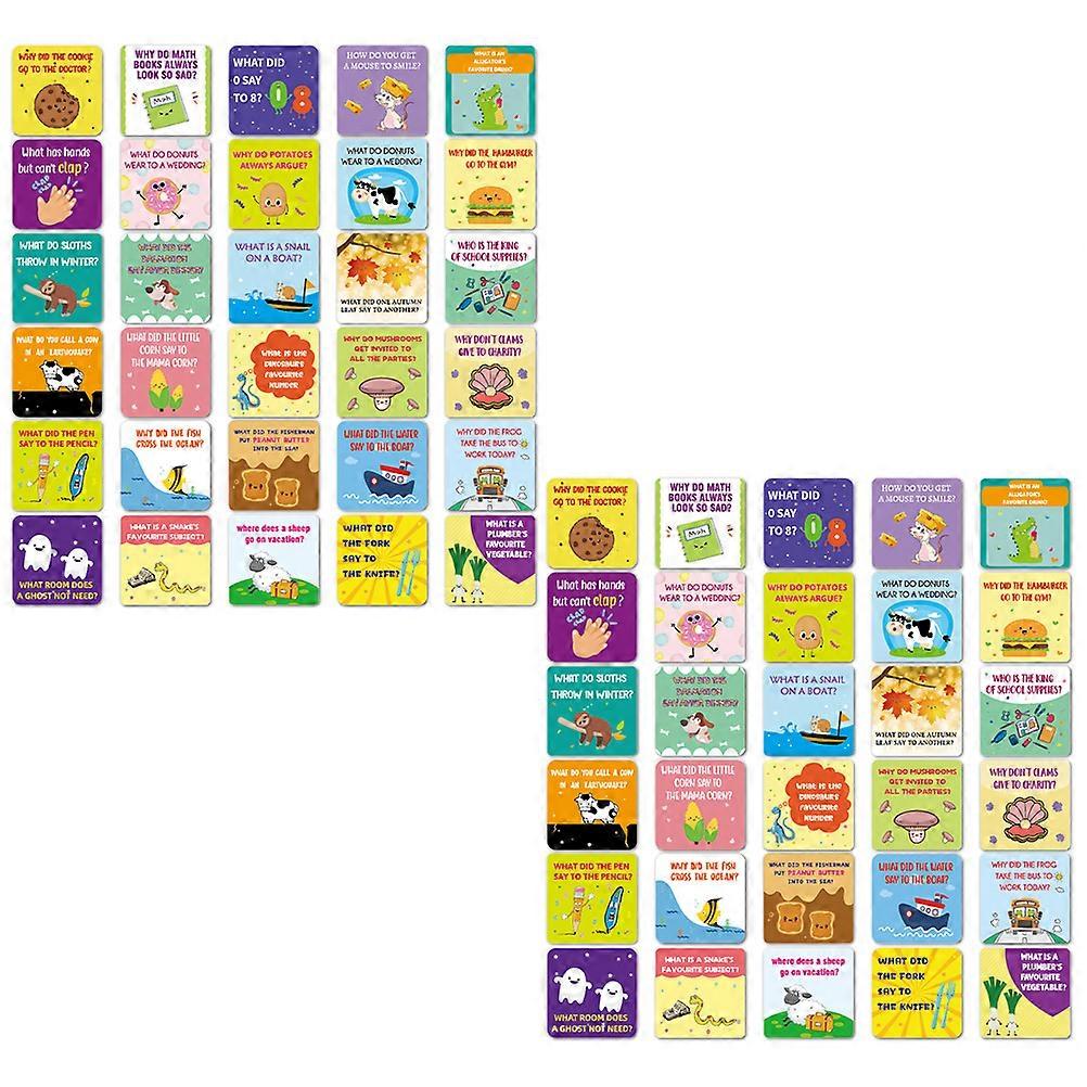 Lunchbox Joke Cards for Kids 60Pcs Questions Cards for Fun