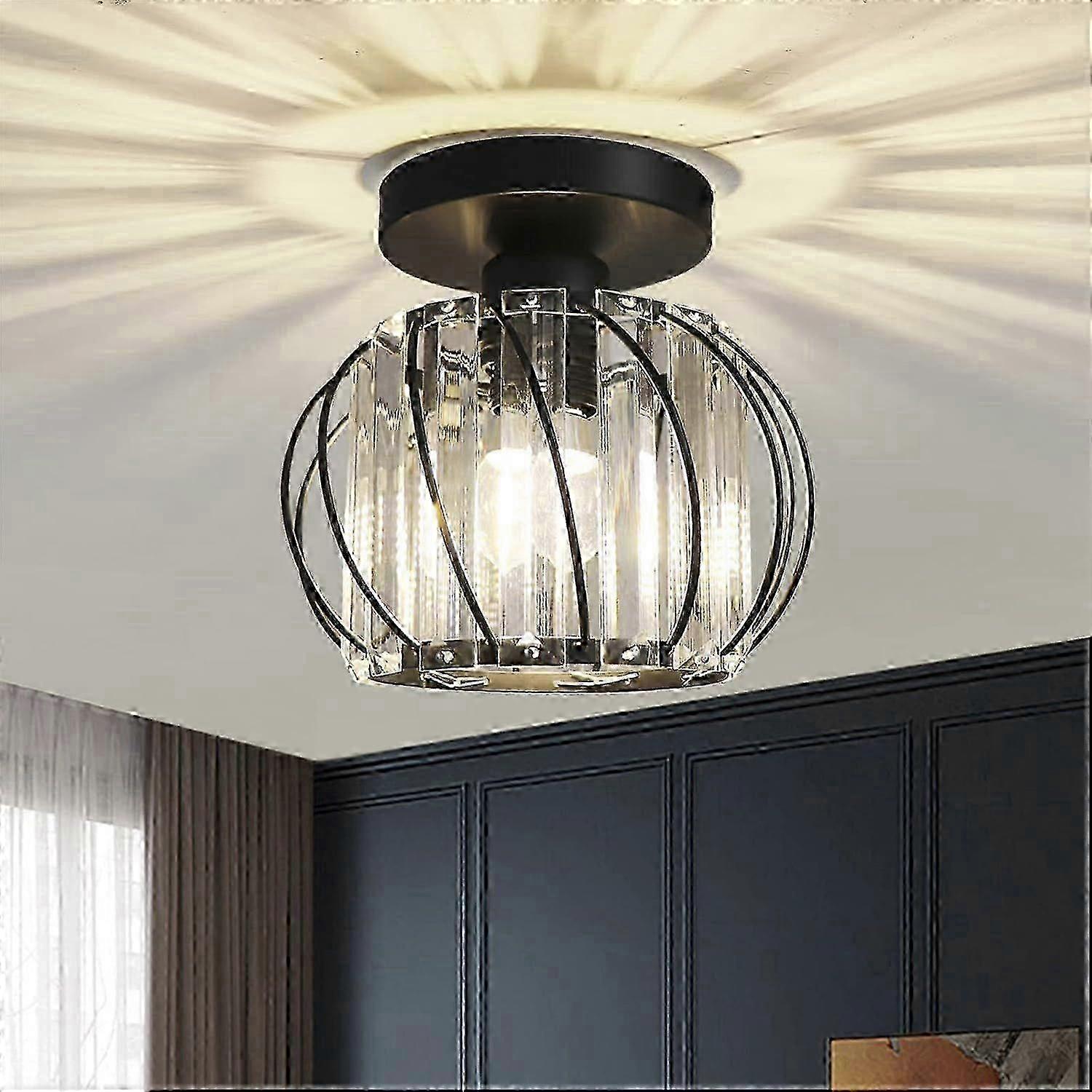 Chandelier Crystal Ceiling Lighting Fixture, Small LED Recessed Ceiling Light for Kitchen, Dining Ro
