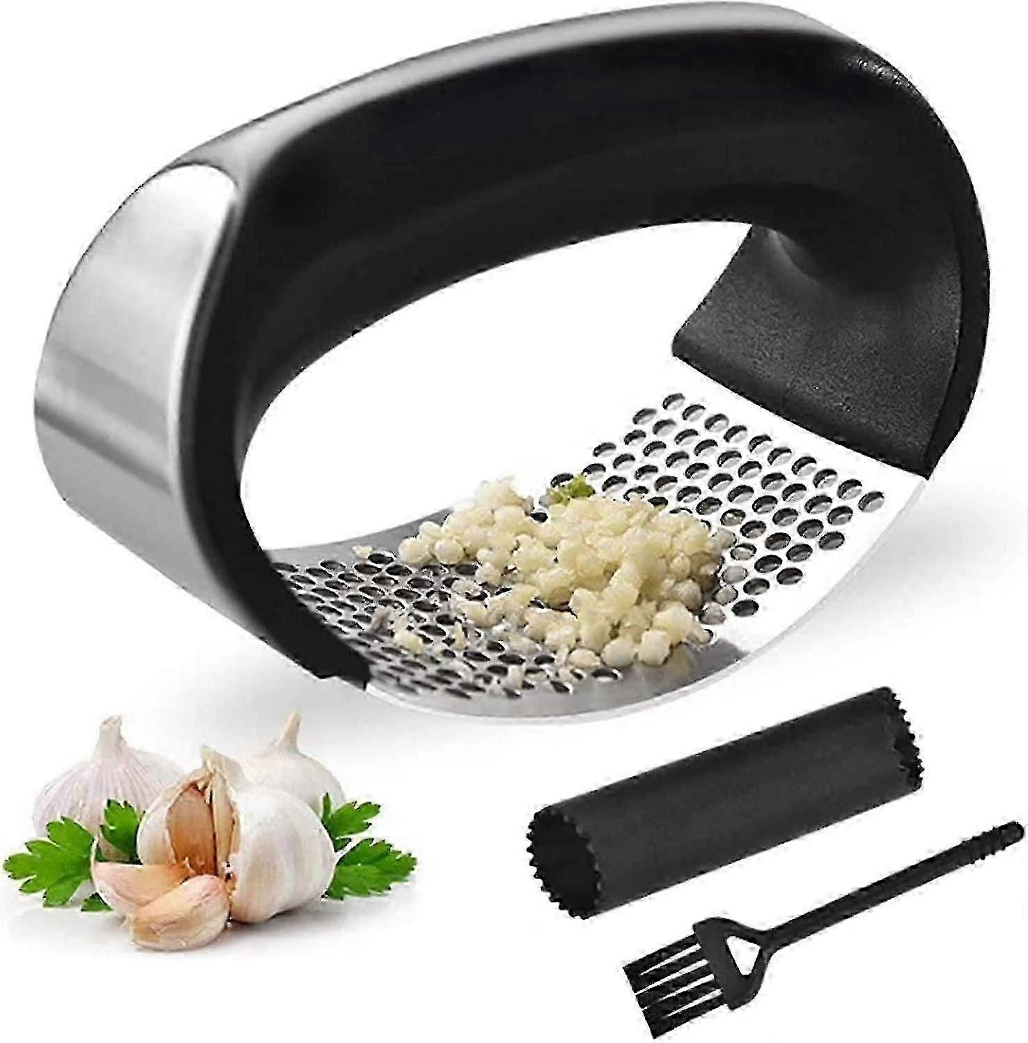 Garlic Press, Garlic Cutter, Rust-proof Manual, Ginger Smasher, Crusher, Squeezer, Slicer, Kitchen Aid