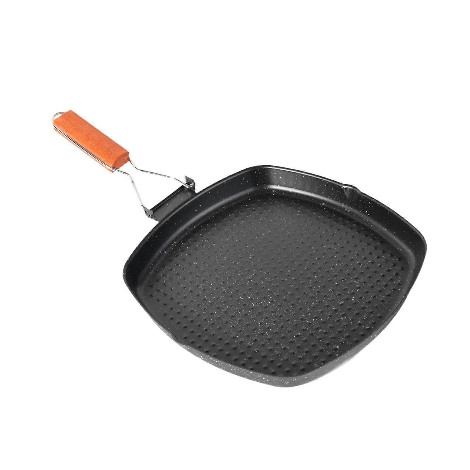 Steak Frying Pan Nonstick Skillet Multipurpose Compact Flat Griddle Pan with