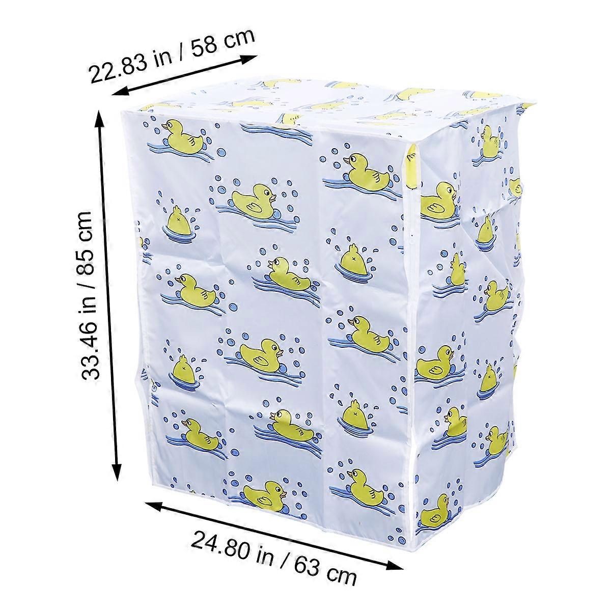 Multicolored Satin Cloth Washing Machine Protector Designed For Washing Machine Use Featuring Waterproof And Dustproof Protection 1Pcs