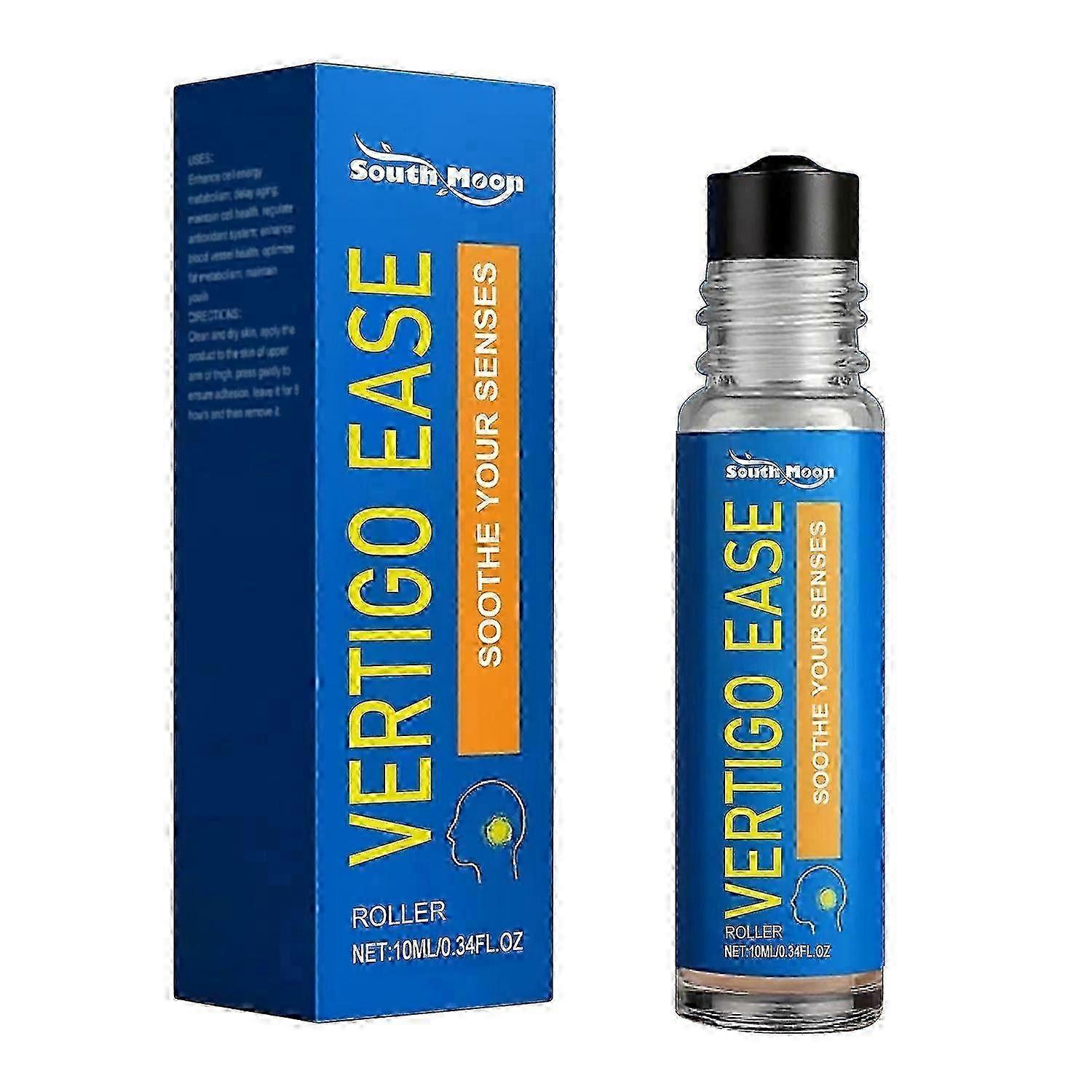 1-3x Vertigo Ease Roller 10ml Herbal Essence Roll-On for Dizziness Relief Portable Essential Oil