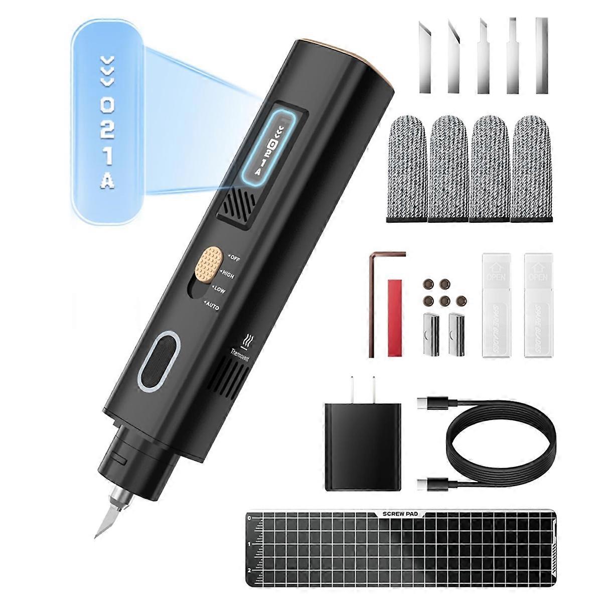 40kHz Ultrasonic Cutter: 35w Ultrasonic Cutter with 50 Replacement Blades and OLED Display -Suitabl
