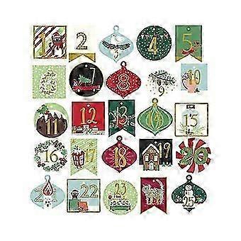 25 Festive Advent Calendar Numărul de cadouri Tag-uri