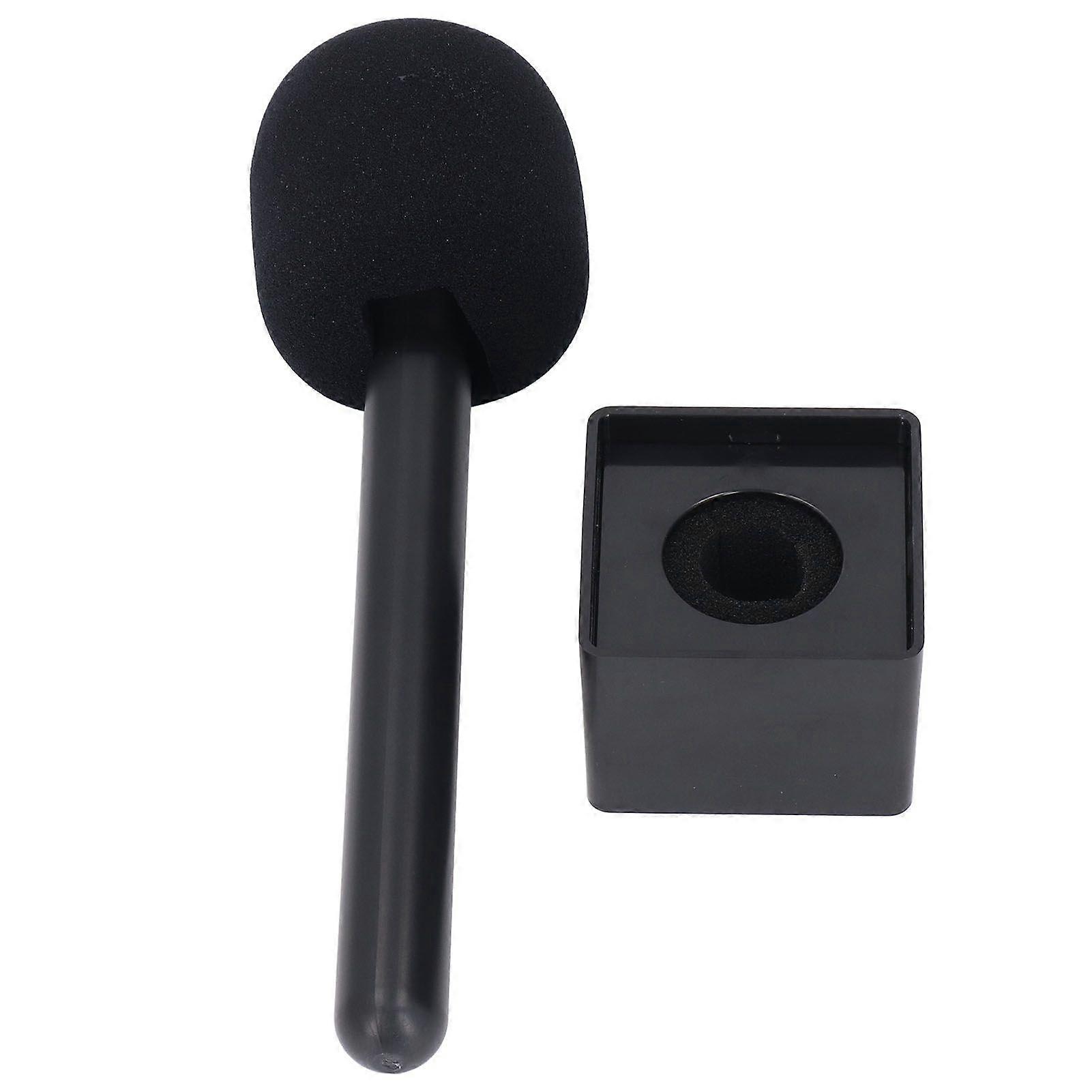Stand Holder for Mic 1/2 Interview Microphone Adapter with Flag Handheld Mount for Rode Wireless GO II