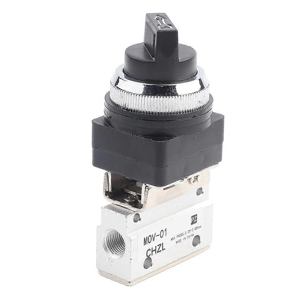 1pc MOV-01 2-position 2-way G1/8 Hand Control Air Pneumatic Mechanical Valve