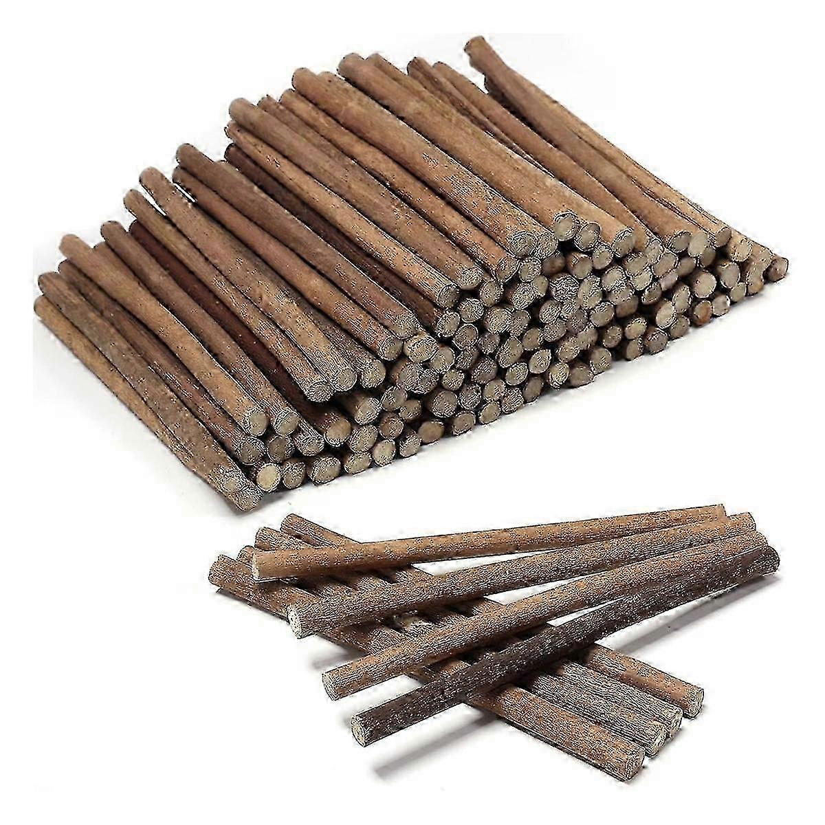 120Pcs Sticks de Artesanato, 6 Polegadas de Madeira de Comprimento compatível com Artesanato, Twigs Sticks Logs de Madeira compatíveis com Decoração, DIY