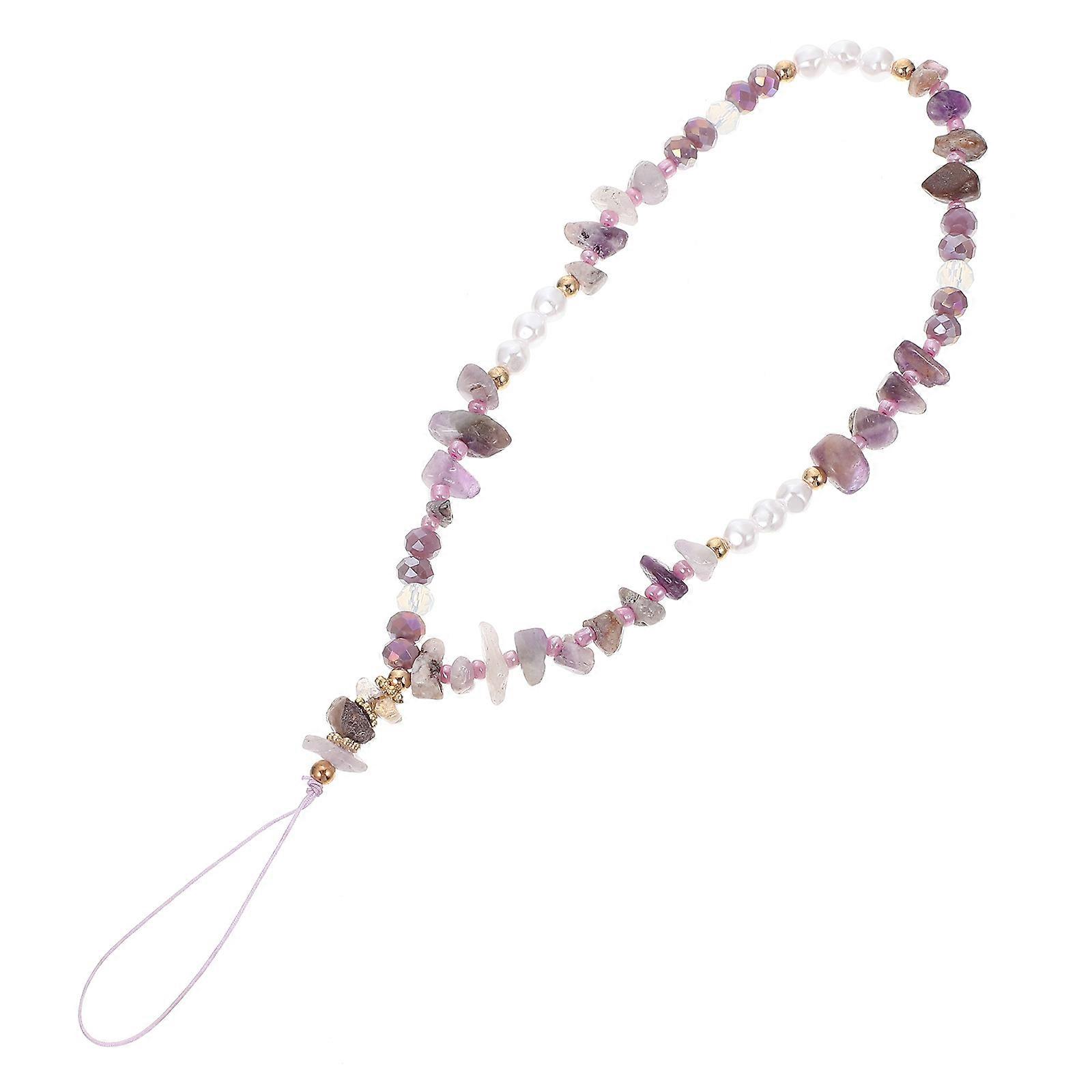 Purple Pearl Phone Chain Mobile Phone Strap for Home