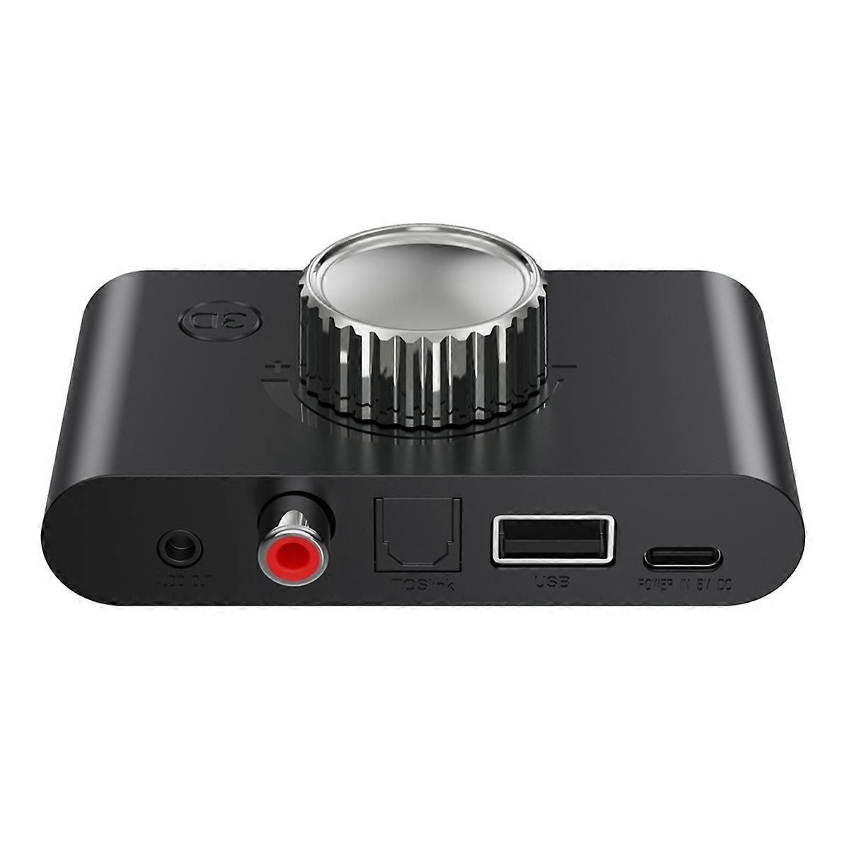 3D Stereo Bluetooth 5.4 Stereo Bluetooth Receiver Supports Optical Fiber Coaxial Output USB Playback