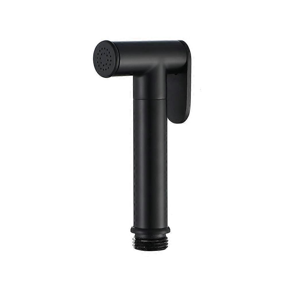Pressure Handheld Bidet Sprayer Brass Round Toilet Sprayer, Ergonomic Design, G 1/2 Interface, Color Nero