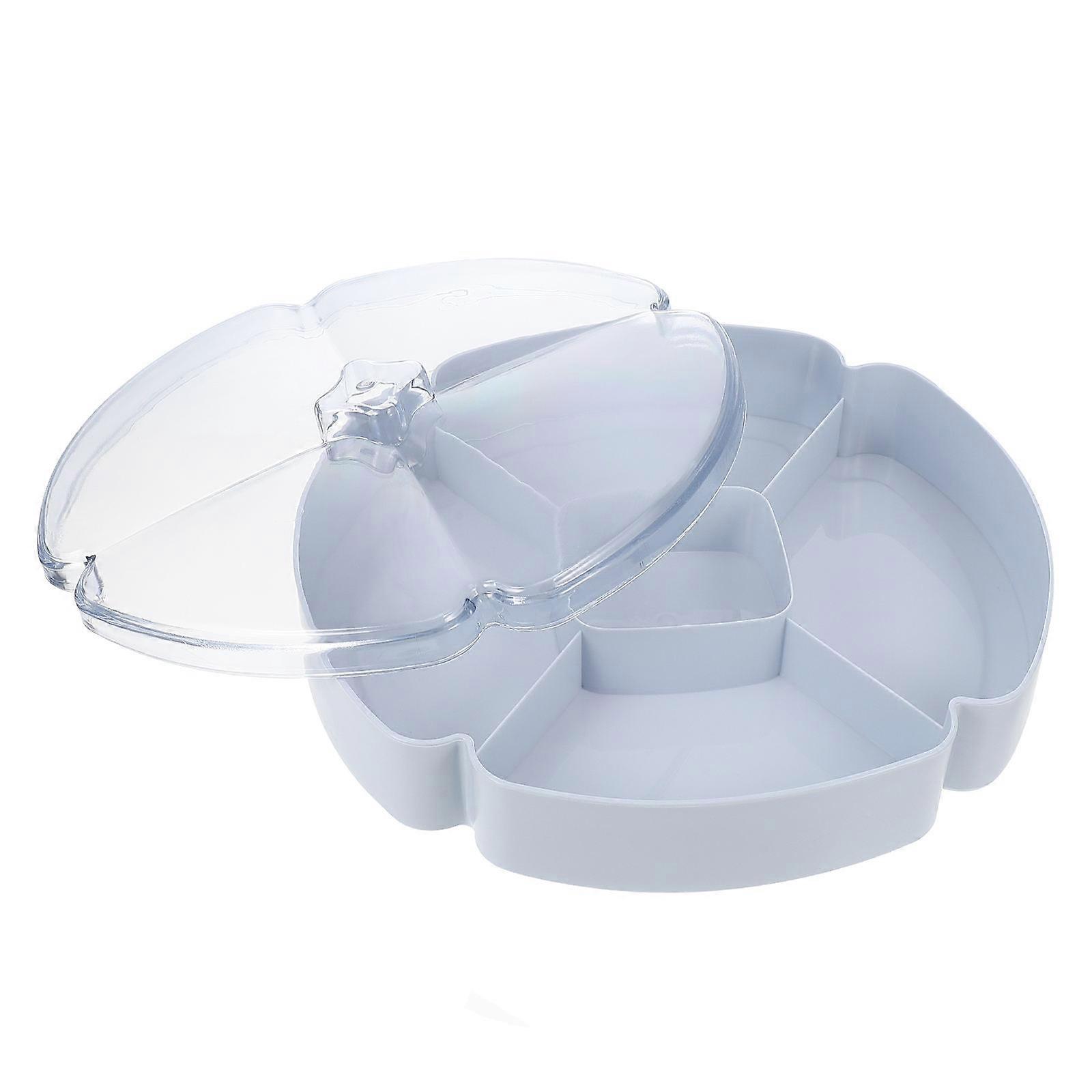 Dessert Display Tray Snack Plate for Household Storage Blue