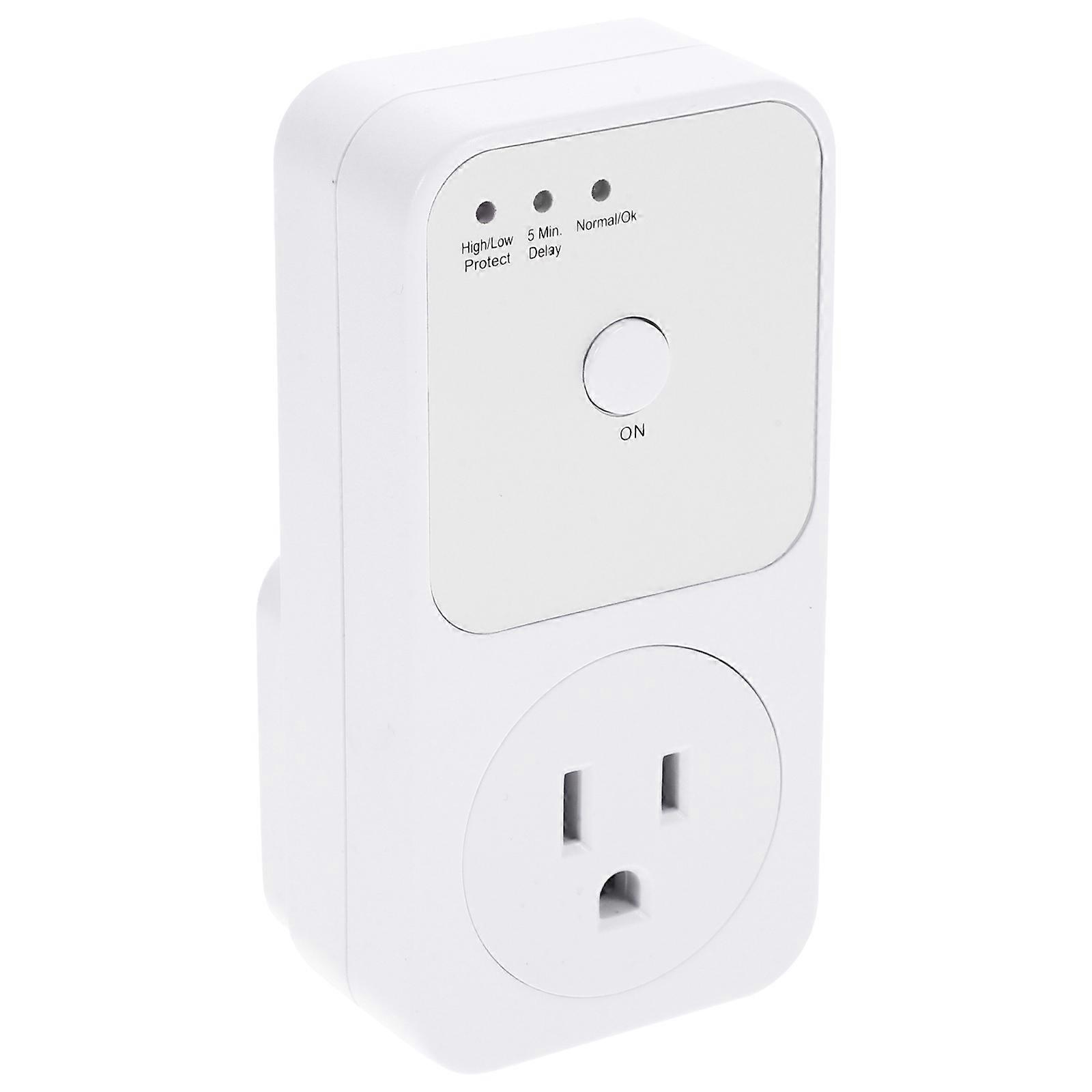Voltage Protector 3Pcs Automatic Voltage Detection White Rectangle Design Household Users Kitchen Appliance Protection