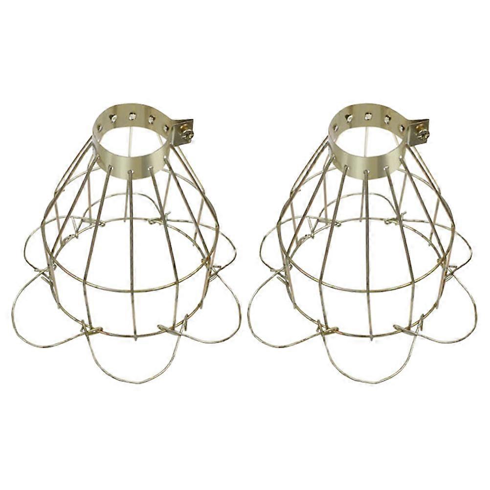 Sleek Design Metal Lamp Guard Cage Ideal For Protecting Bulbs In Various Occasions Such As Restaurants And Coffee Shops Featuring Golden Color 10Pcs