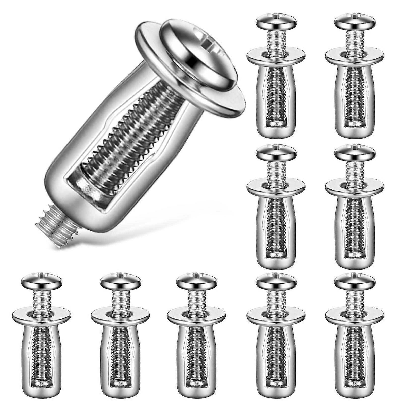Hollow Door Anchor Jack Nut for Fixing 50Pcs Expansion Nut Silver with Screw