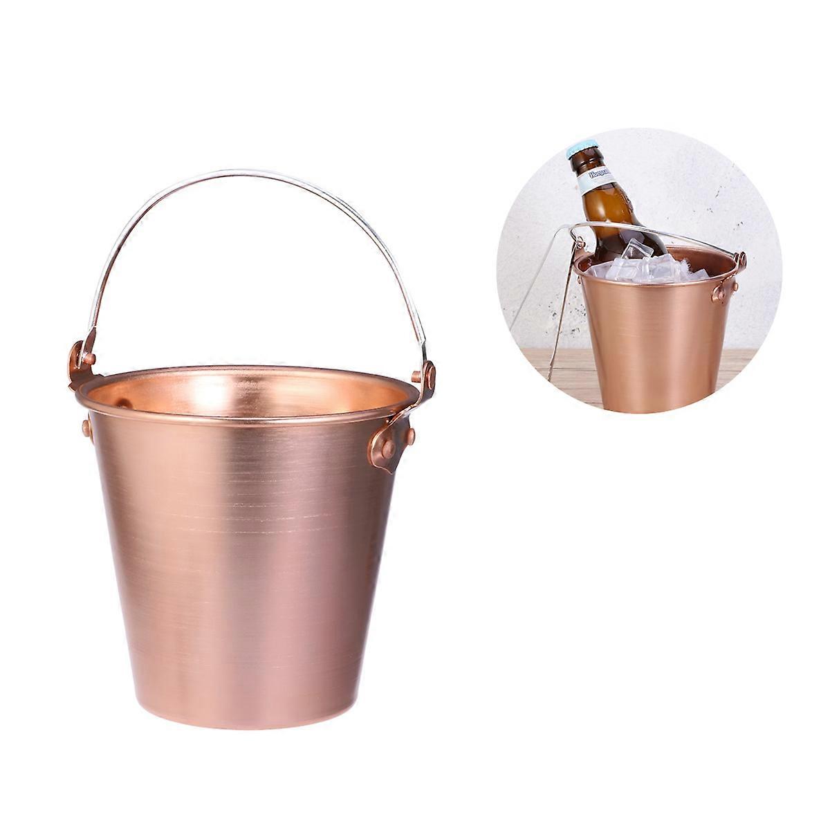 Bar Ice Bucket Aluminum Alloy for Party 2Pcs with Ice Tongs