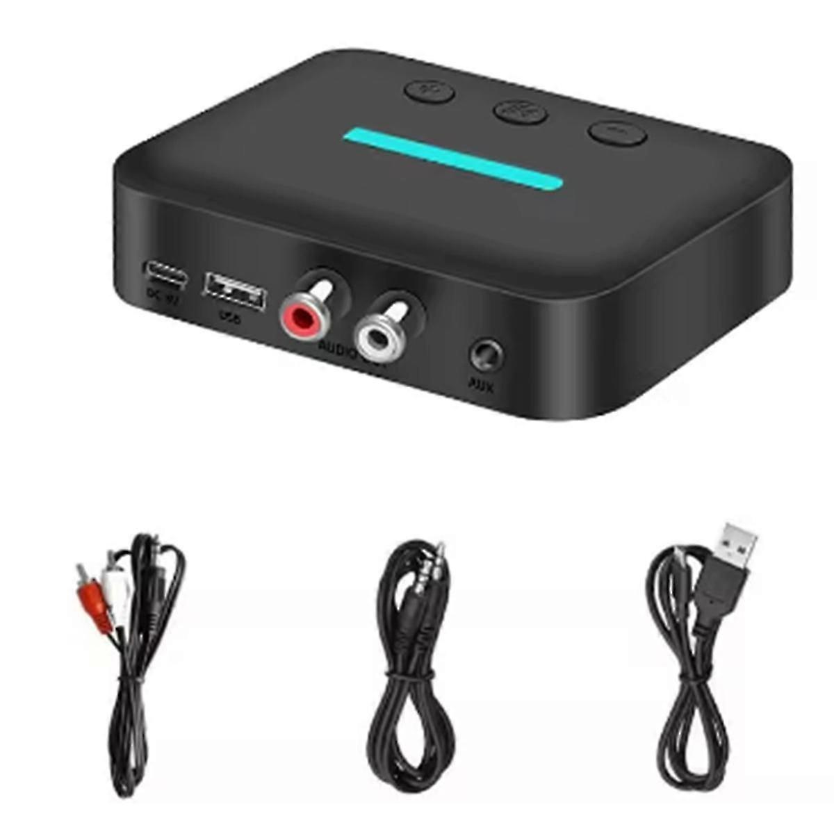 Bluetooth 5.3 Audio Receiver Adapter Wireless Music 3.5mm AUX R/L