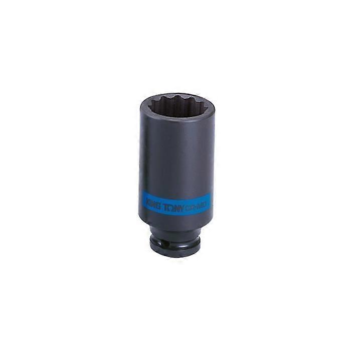 Long impact socket 12-point metric 1/2" - KING TONY - 15 mm - Chrome molybdenum - Phosphate finish