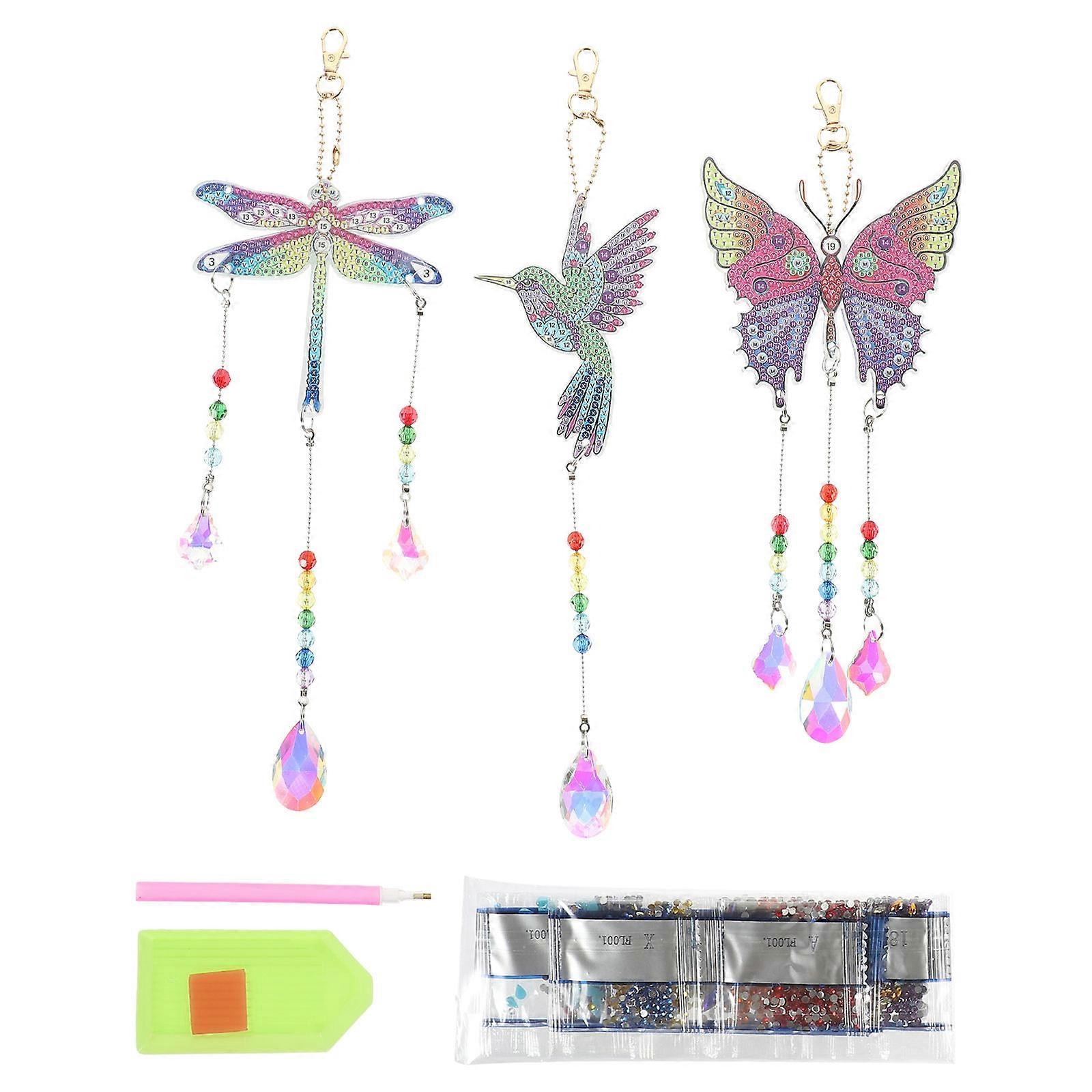 Wind Chime Hanging Decor Dragonfly Design Handicraft Enthusiasts 1Set