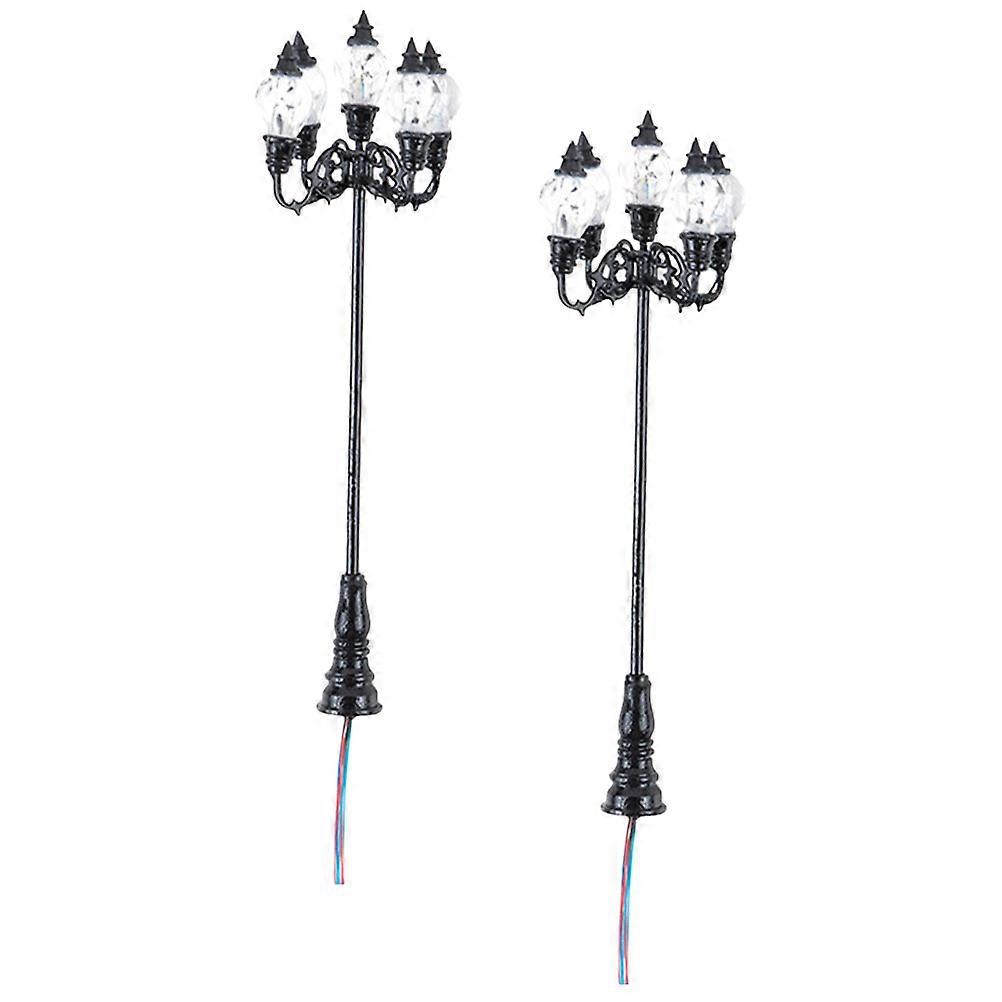 2Pcs Miniature Street Light Model Realistic Details For Scene Decoration And Collectors