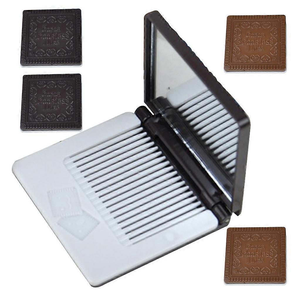 10 Sets Foldable Pocket Mirrors With Comb Perfect For Women Outdoor Shopping Compact Design Dual-Sided