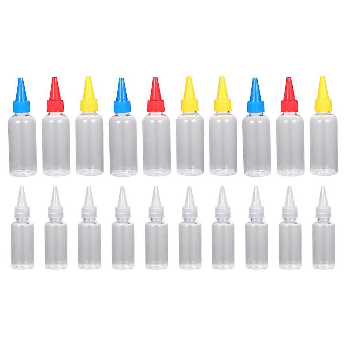 Squeeze Bottle Clear Bottle for Liquid Storage 40Pcs Assorted Color