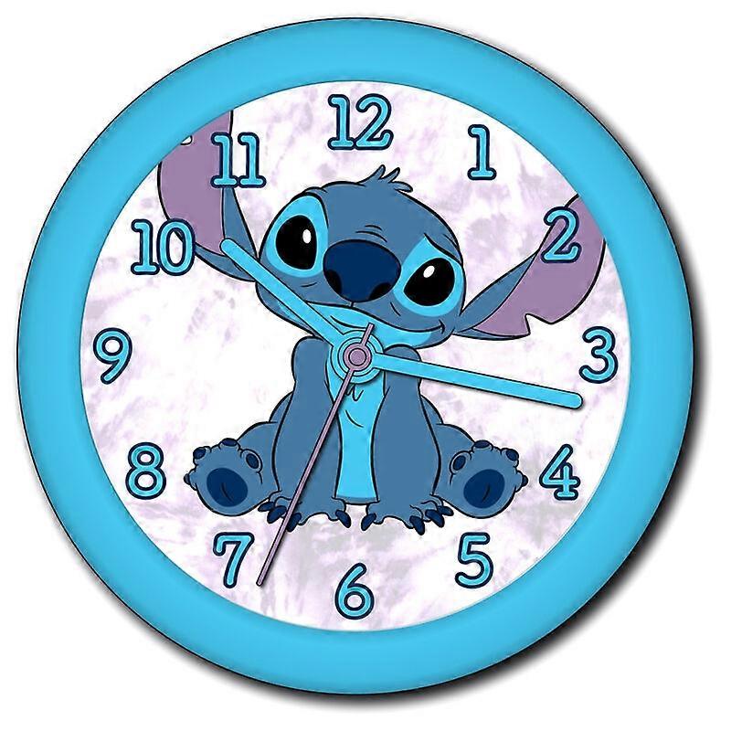 Stitch wall clock with easy-to-read design, perfect for children