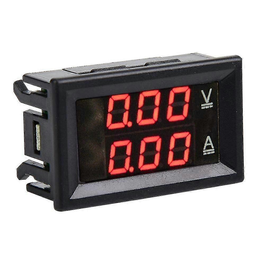 Digital Voltmeter Amperemeter Dual Led Display Panel Volt Guage Amp Meter Digitale Spannung Strom Meter Tester (2pcs, schwarz)