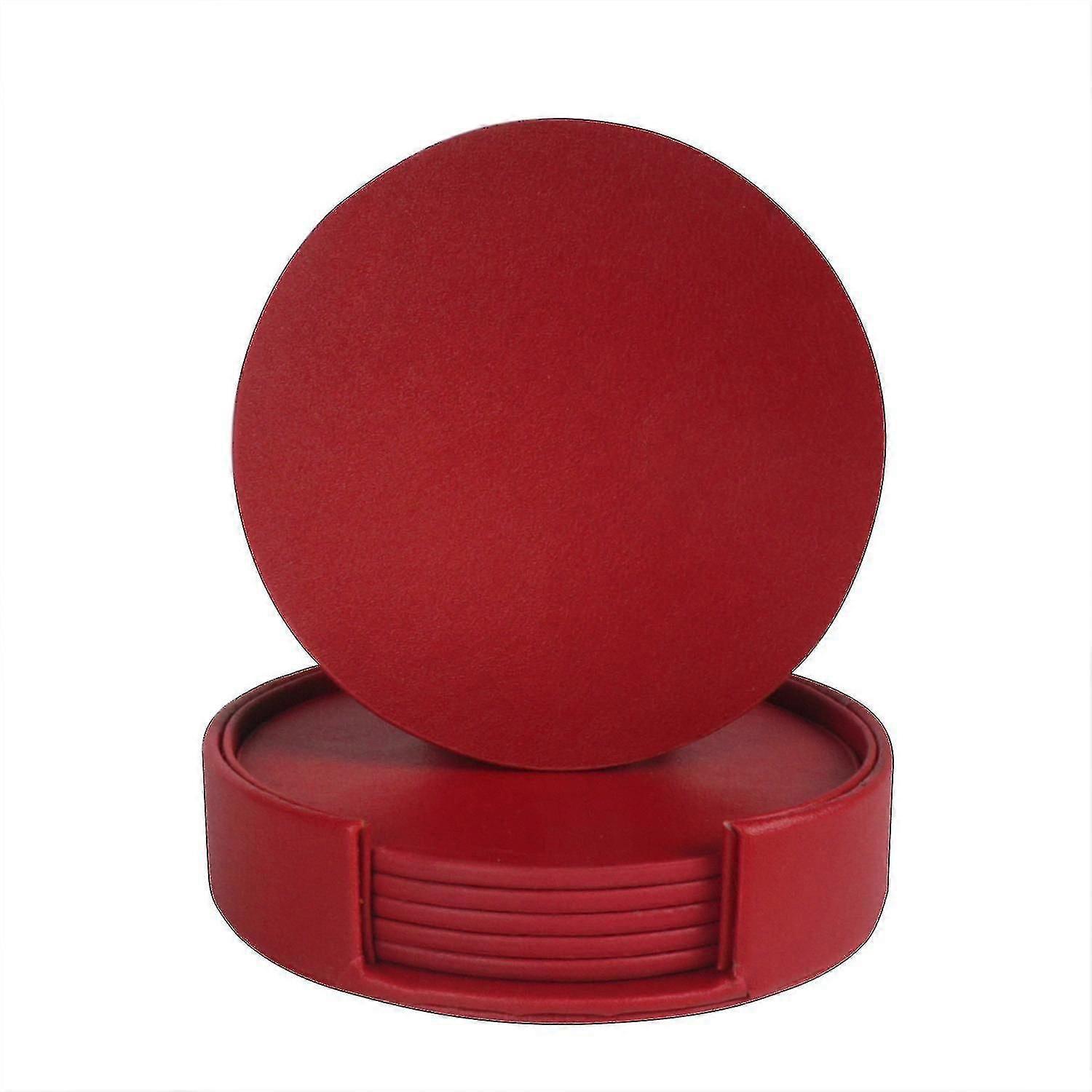 Leather Coasters Spill Protection For Table Desk Durable And Non Slip Leather Coaster Fit Common