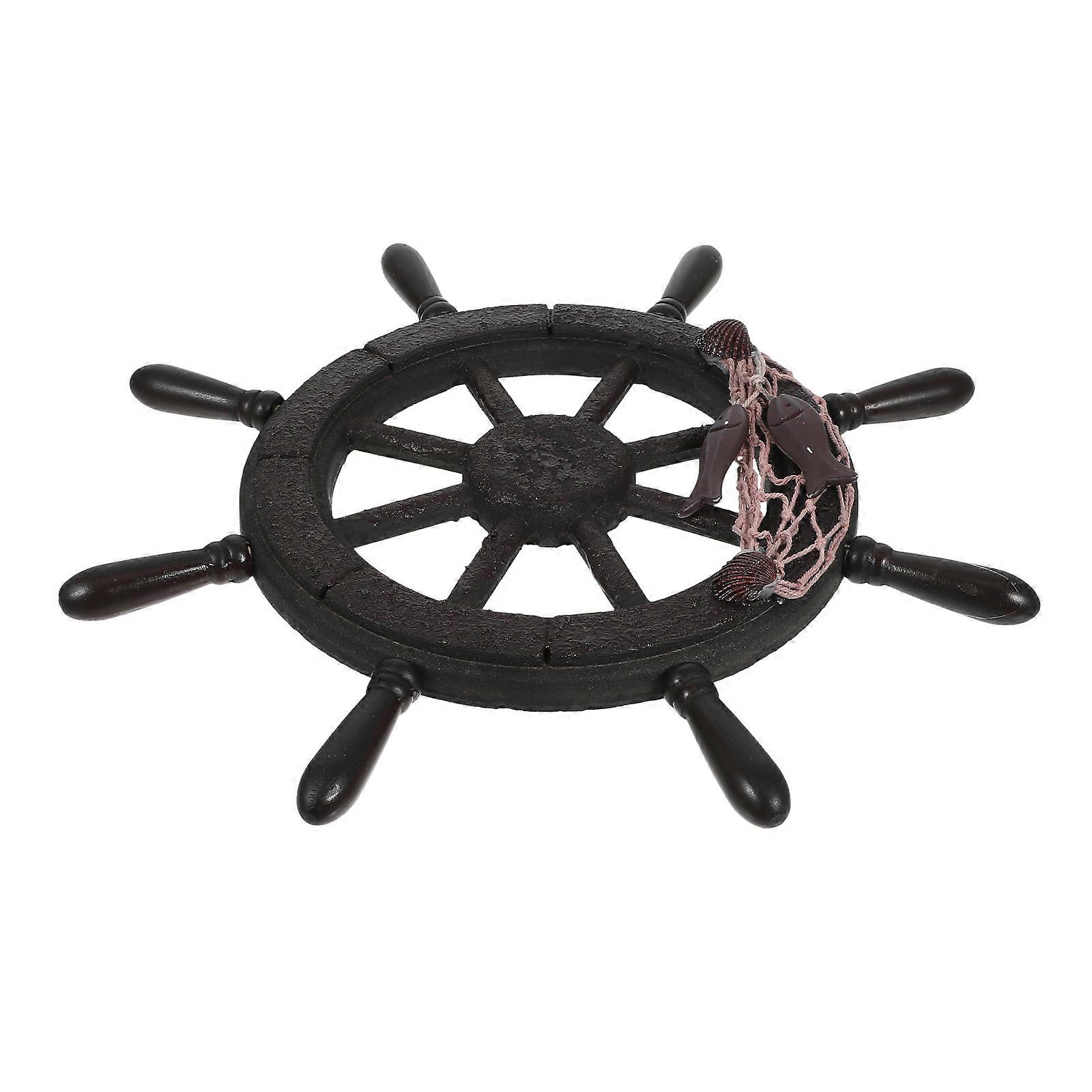 Mediterranean Ship Wheel Wall Hanging for Decoration 3Pcs Set