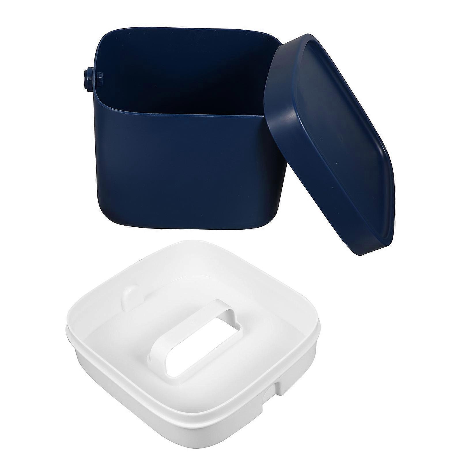 2Pcs Portable Storage Container Home Organization Lightweight Dustproof Simple Design 7.8X14X7in