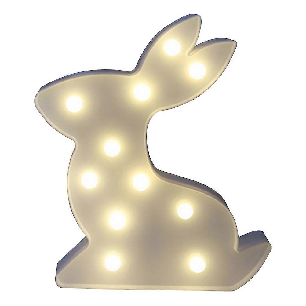 LED Night Light Creative Rabbit Shaped for Decoration 2Pcs Desktop Night Lamp
