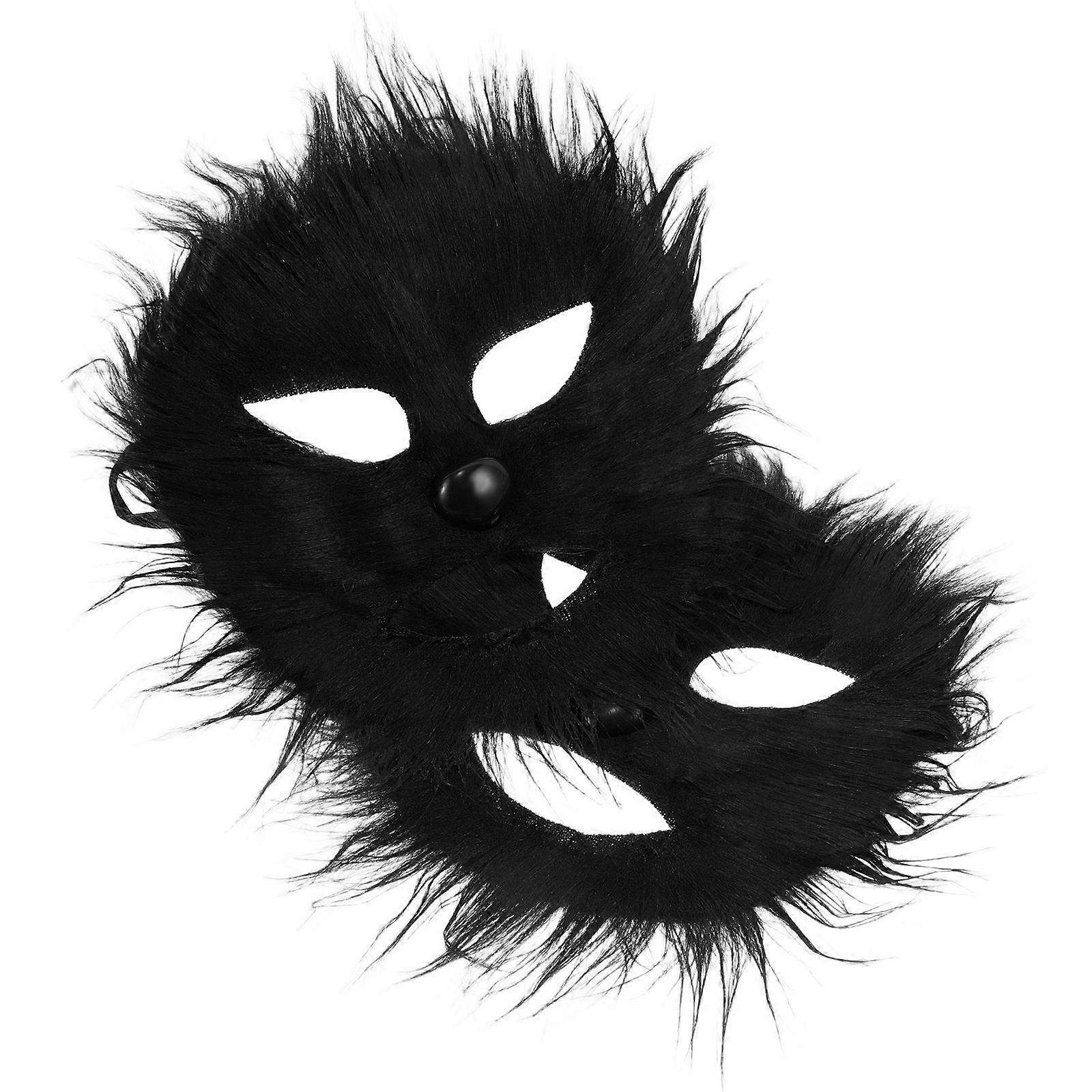 Polyester Full Face Wolf Mask Theater Performance Use Gentleman Style 2Pcs