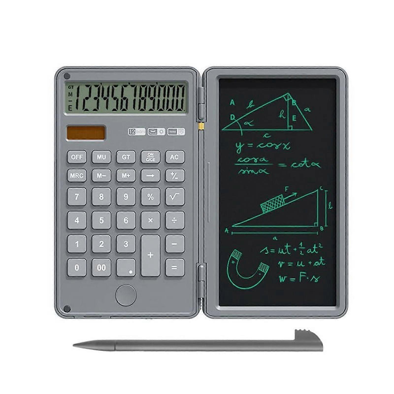 Calculator with Writing Pad 12-Digit Portable Calculators with Stylus Electronic Drawing Board for Student Office