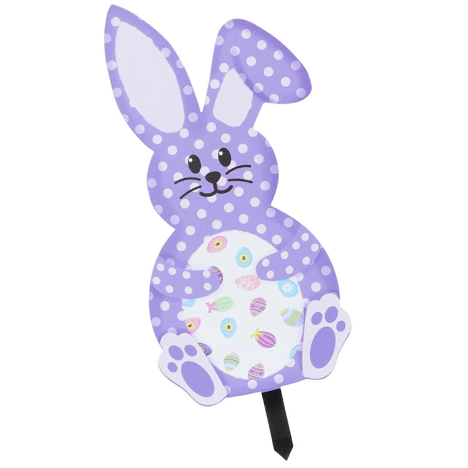 Rabbit Garden Stake Easter Yard Decoration for Outdoor Use 4Pcs
