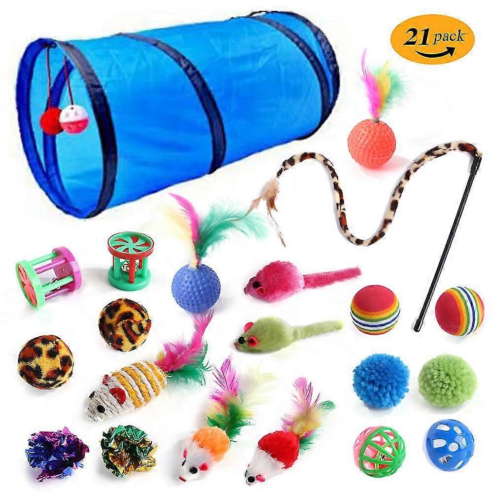 Pet Cat Toys Mouse Shape Balls Kitten Love Pet Interactivetoy  Set Cat Tunnel Funny Cat Stick Mouse Supplies Value Bundle