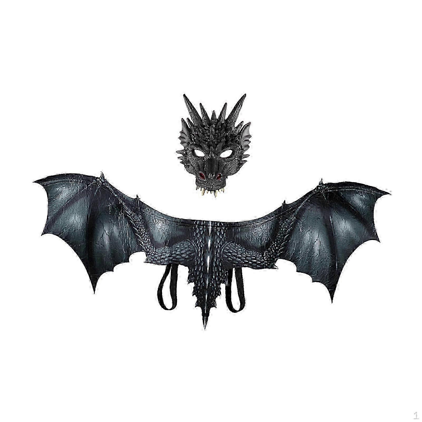 الكبار التنين زي الزخرفية صور الدعائم دور لعب ديناصور جناح قناع مجموعة