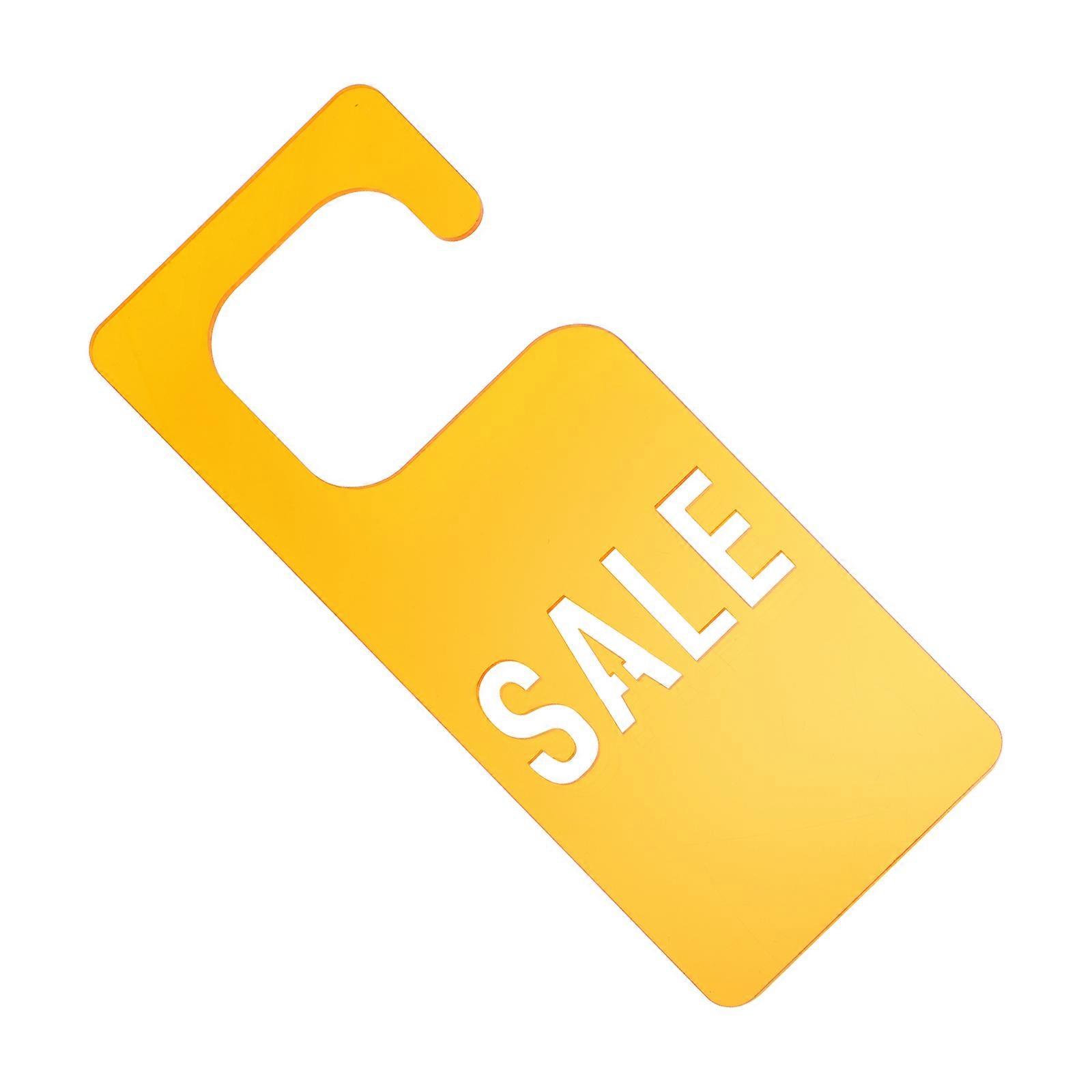Orange Acrylic Tag for Store with Hanging Card for Display