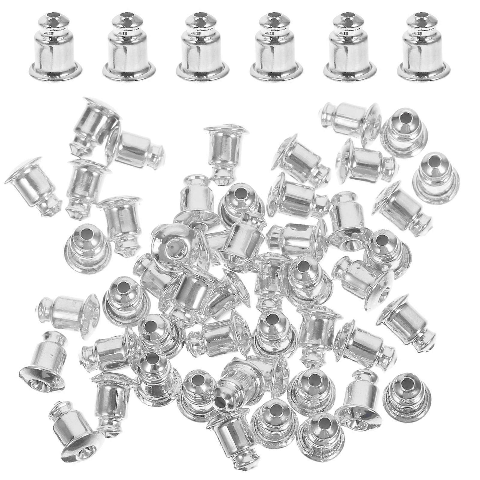 200Pcs DIY Copper Accessories For Stud Earrings Posts Replacement Antislip Backs