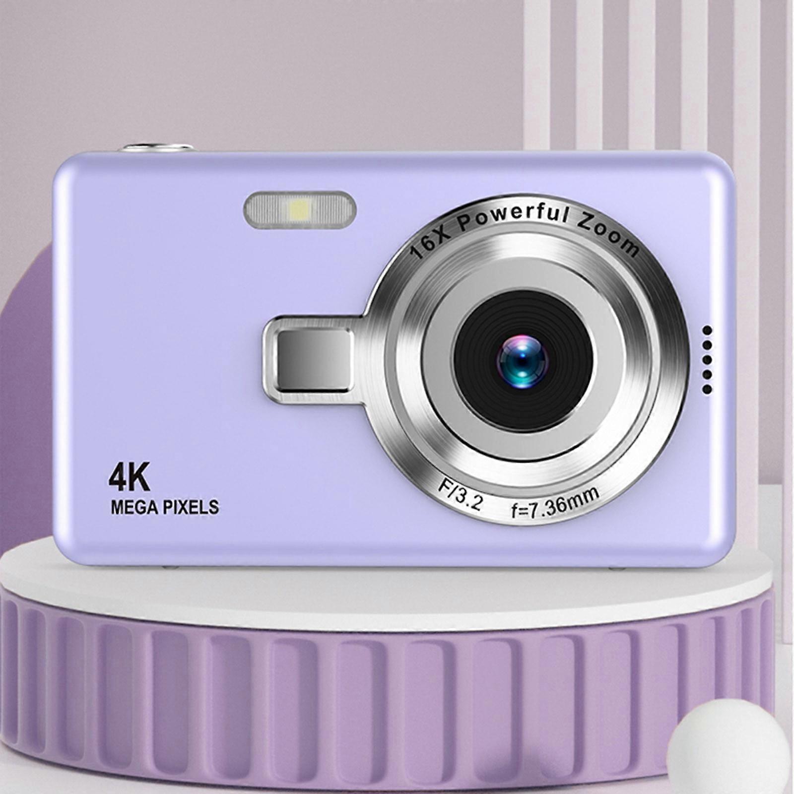 Fmxomd 4K Digital Camera with 16x Zoom, 48MP Vlogging Camera Compatible with Photography & Travel, 2.4" LCD Vintage Mini Camera