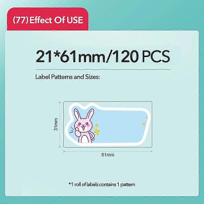 Niimbot Cartoon Pattern Thermal Label Sticker Paper Smart Portable Label Waterproof Stickers Fast Printing For B1/B21/B203/B3S 77-2161