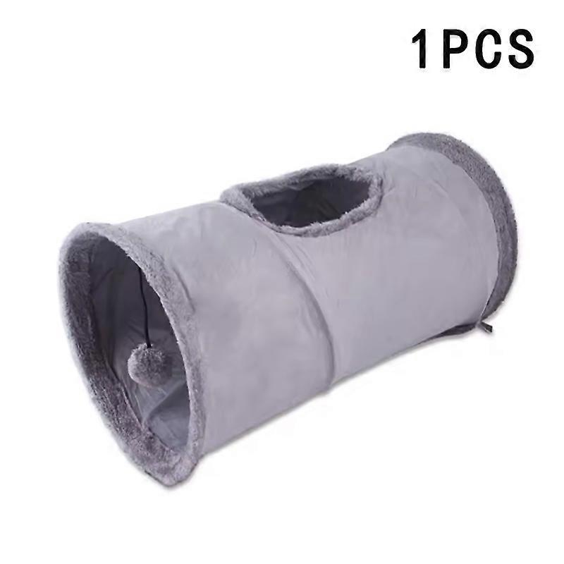Pet cat plush tunnel foldable suede channel toy for self entertainment and relaxation cat toy suitable for cats to play at home