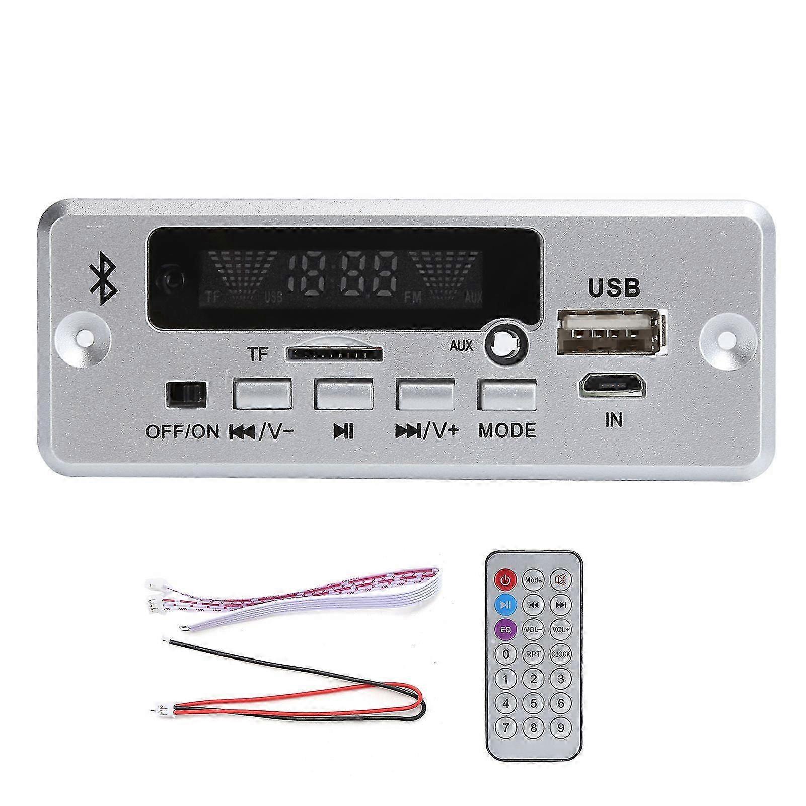 02CABT Decoding Board Universal WAV Decoding Module MP3 Decoder Board with Bluetooth CallSilver