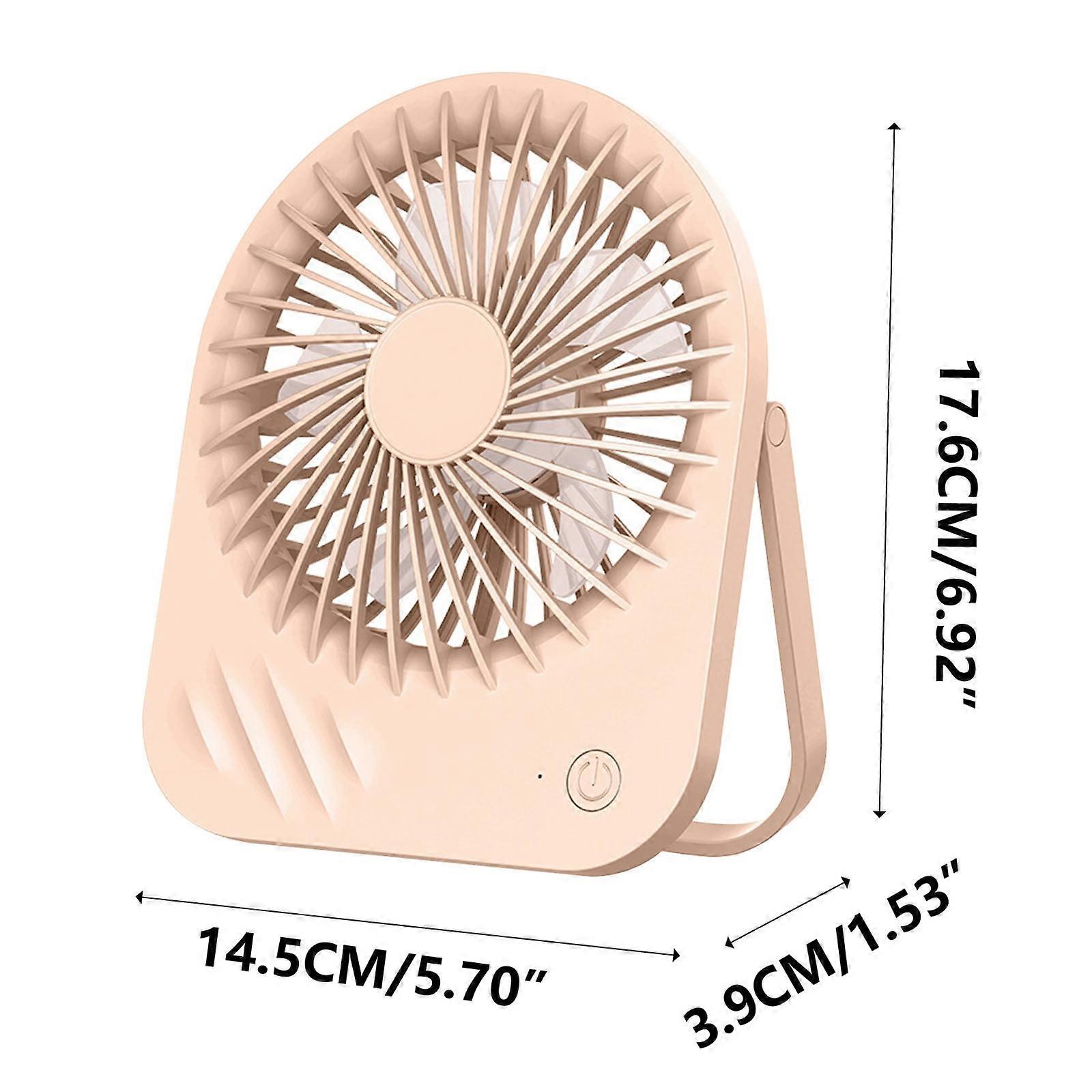 Kafsov 7-inch USB Powered Foldable Desk Fan - 3 Adjustable Speeds, Ultra Quiet, Strong Wind Pink