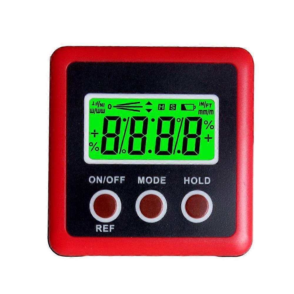 3-key digital display inclinometer, inclination box protractor angle meter level ruler angle ruler slope meter level meter with magnetic