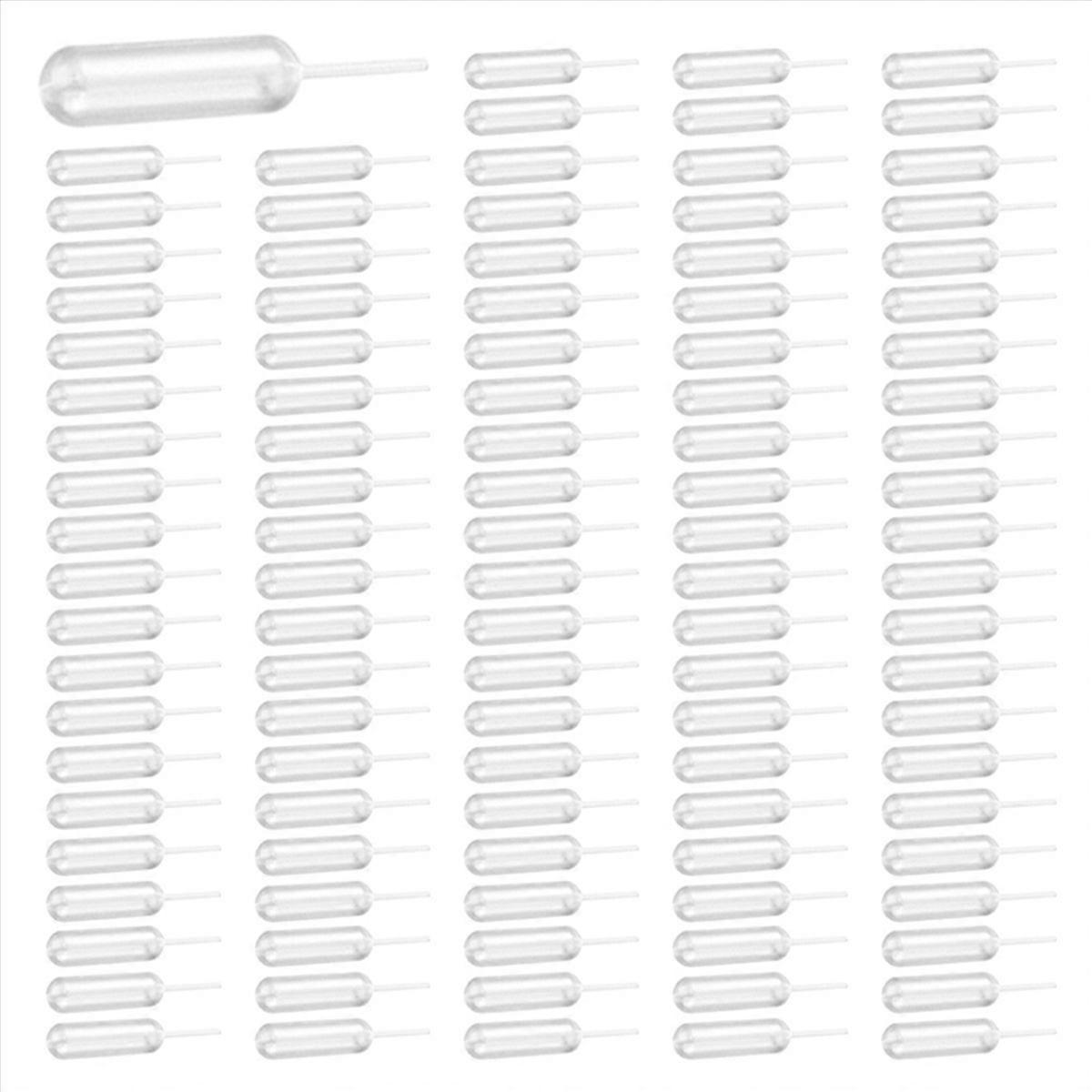 100Pcs 4Ml Plastic Disposable Squeeze Transfer Oils Pipettes Dropper